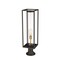 Z-Lite Dunbroch 1 Light Outdoor Pier Mounted Fixture, Deep Bronze + Outdoor Brass & Clear 584PHBR-553PM-DBZ - alternate 3